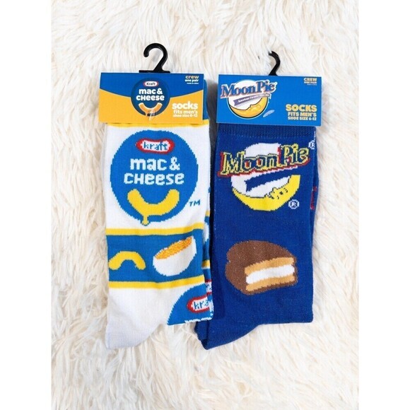 Men’s Novelty Socks Snack Pack Moon Pie Kraft Mac n Cheese NWT - Picture 7 of 7